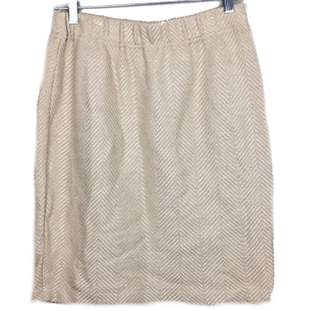 St. John Collection Skirt Size 12 Cream Pencil